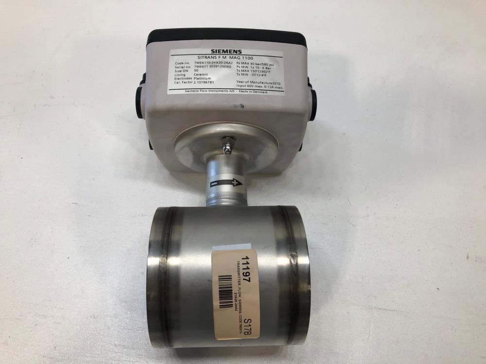 Siemens Sitrans F M MAG 1100 Electromagnetic Flow Sensor 7ME6110-2YA20-2AA2